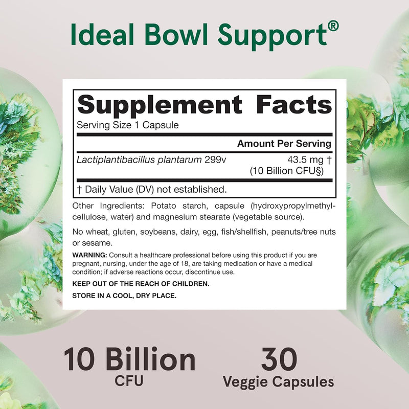 Ideal Bowel Support (L. Plantarum 299v) - 30 Capsules | Jarrow Formulas