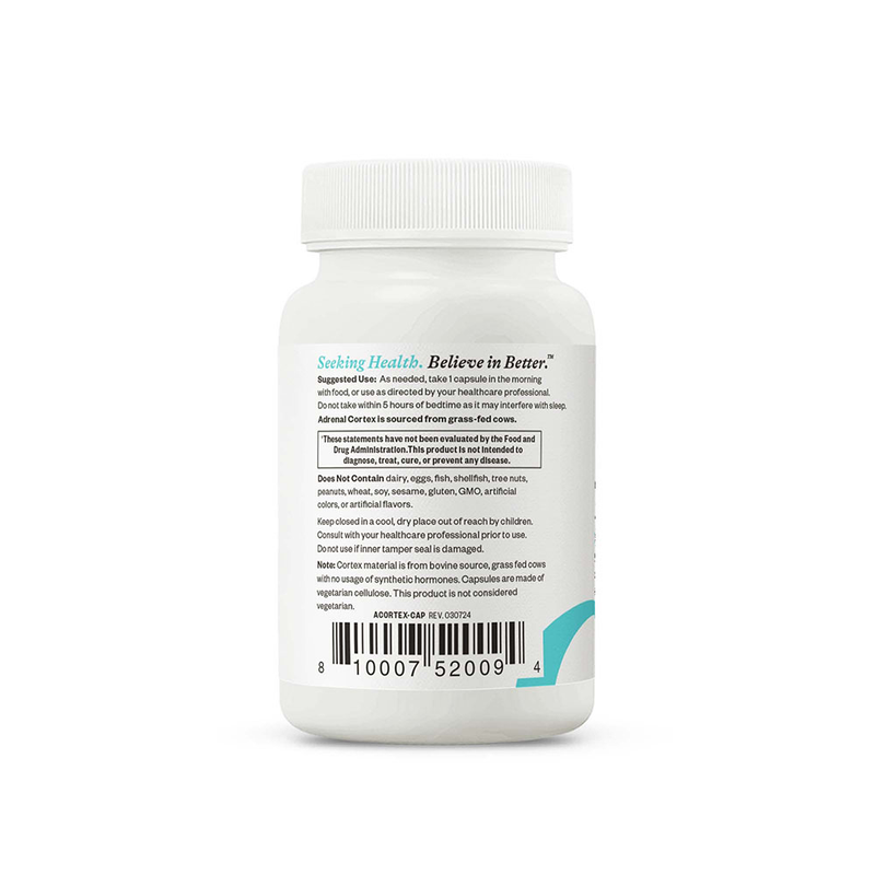 Adrenal Cortex 50mg - 60 Capsules | Seeking Health