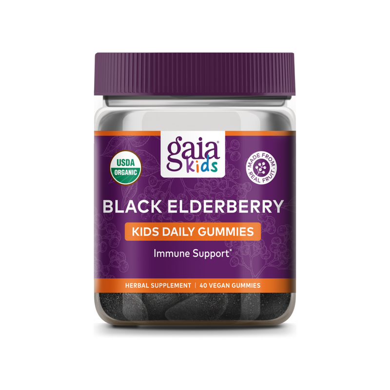 Black Elderberry Kids Daily Gummies - 40 Gummies | Gaia Herbs