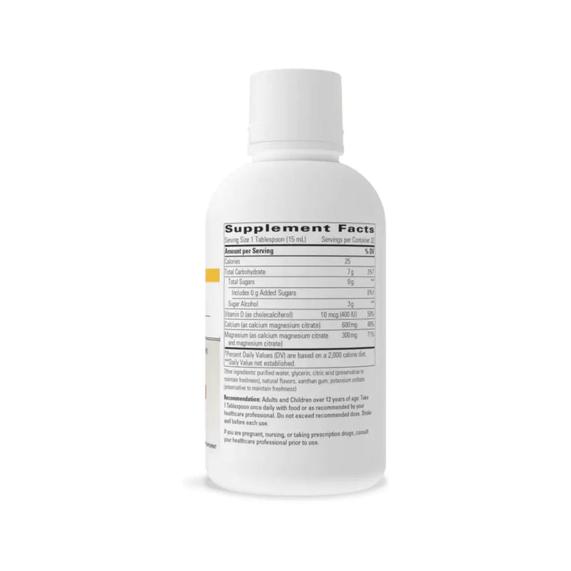 Liquid Calcium Magnesium 2:1 Ca/mg Ratio (Orange-Vanilla Flavour) - 480ml | Integrative Therapeutics