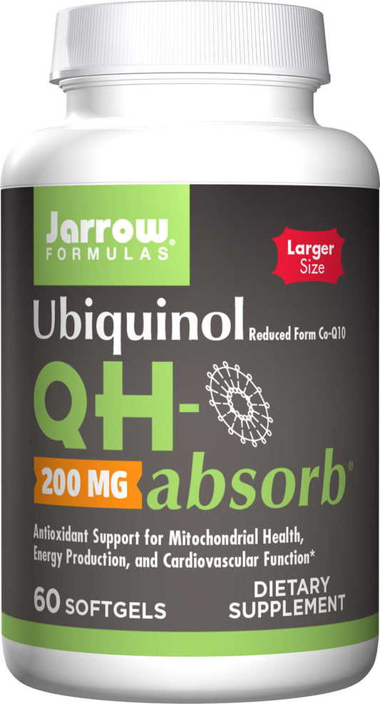 Ubiquinol QH Absorb 200毫克-60粒膠囊 | Jarrow Formulas