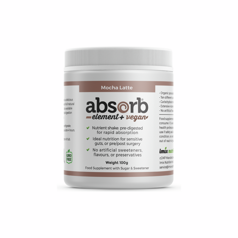 Absorb Element+ 純素摩卡拿鐵 - 100g（試用裝） | Imix Nutrition