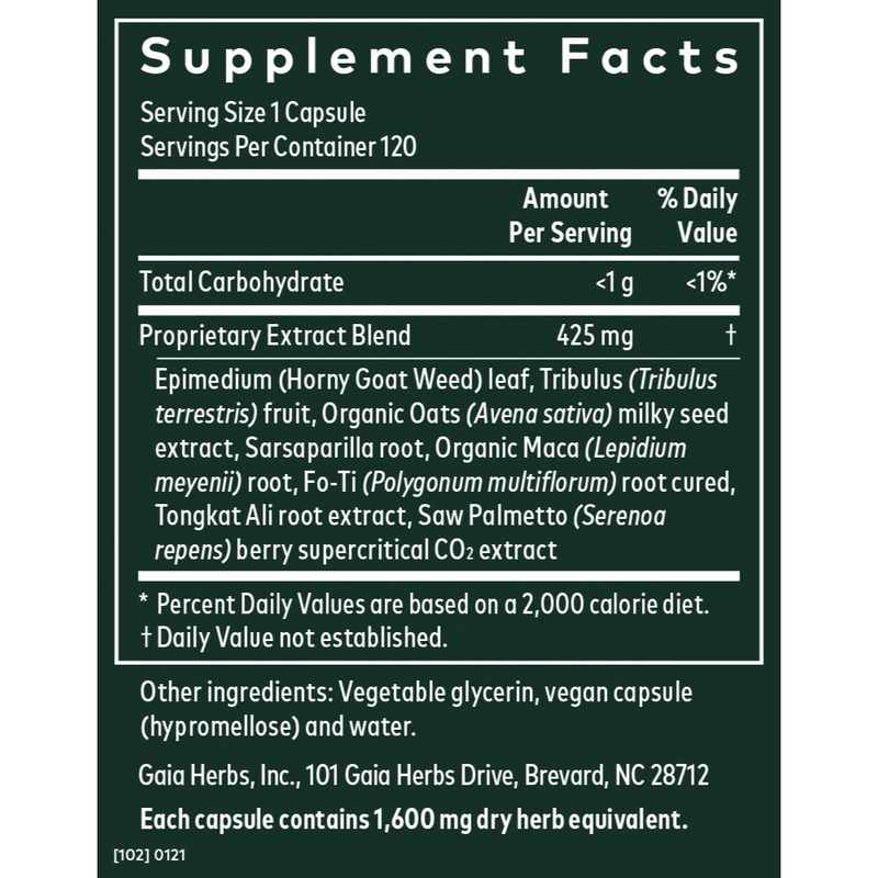 Male Libido - 120 Capsules | Gaia Herbs