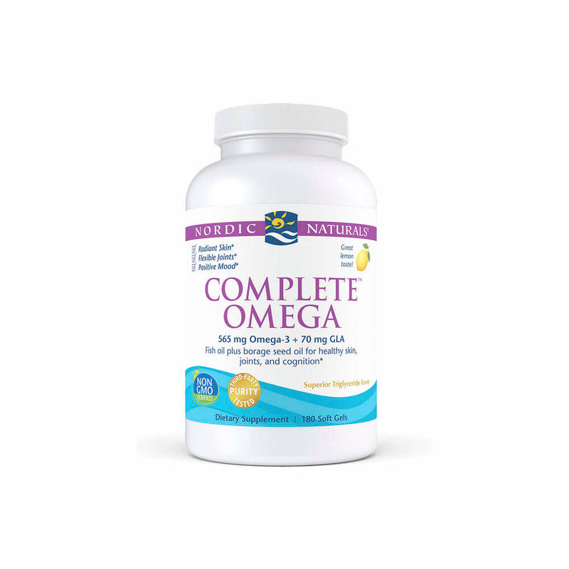 Complete Omega 565mg（檸檬口味）- 180粒軟膠囊 | Nordic Naturals