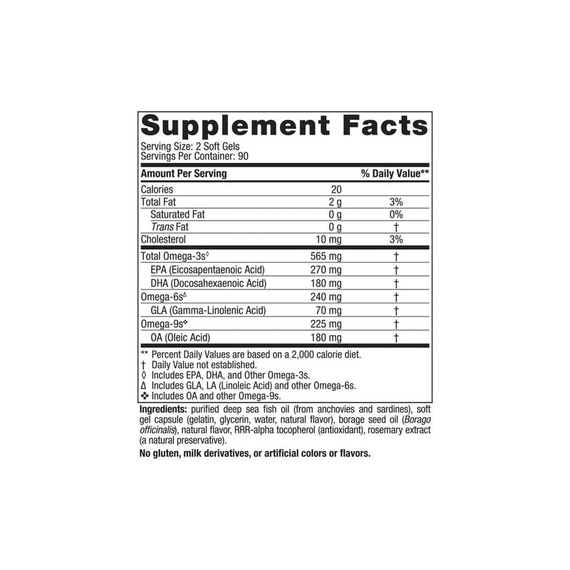 Complete Omega 565mg（檸檬口味）- 180粒軟膠囊 | Nordic Naturals