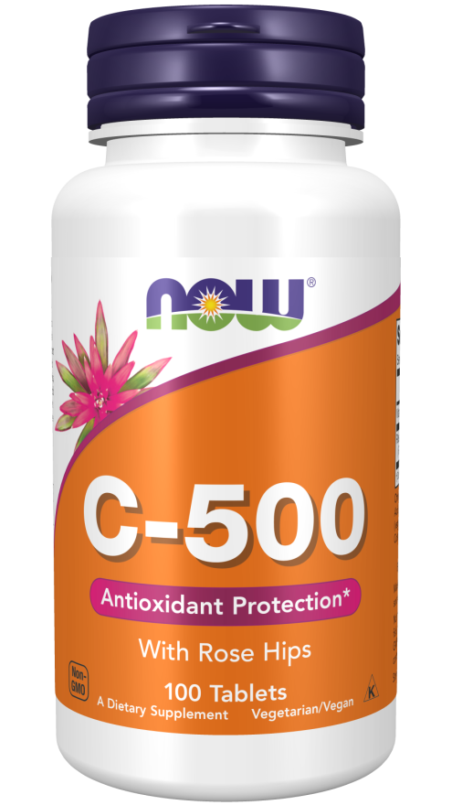 維生素 C-500 玫瑰果 - 100 片| NOW Foods
