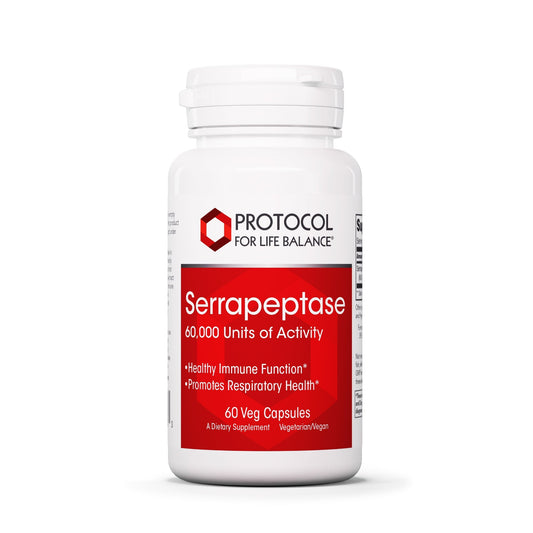 Serrapeptase (60,000 SPU's) - 60 Capsules | Protocol for Life Balance
