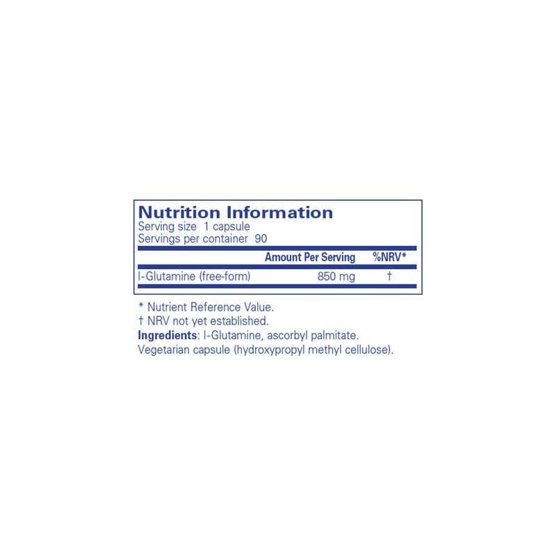 L-Glutamine 850 mg - 90 Capsules | Pure Encapsulations
