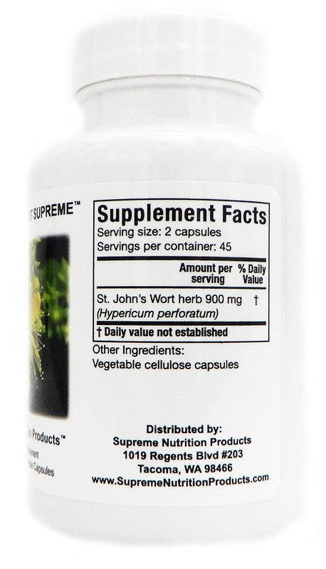 St. John's Wort Supreme - 90 Capsules | Supreme Nutrition Products