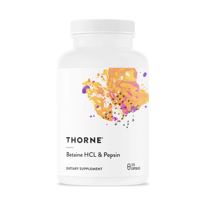 甜菜鹼鹽酸鹽/胃蛋白酶- 225 粒膠囊 | Thorne