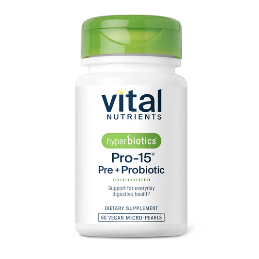 Hyperbiotics Pro-15® Pre + Probiotic - 60 カプセル | Vital Nutrients