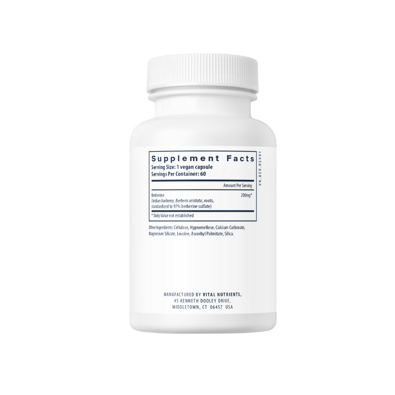 Berberine 200毫克 - 60粒膠囊 | Vital Nutrients