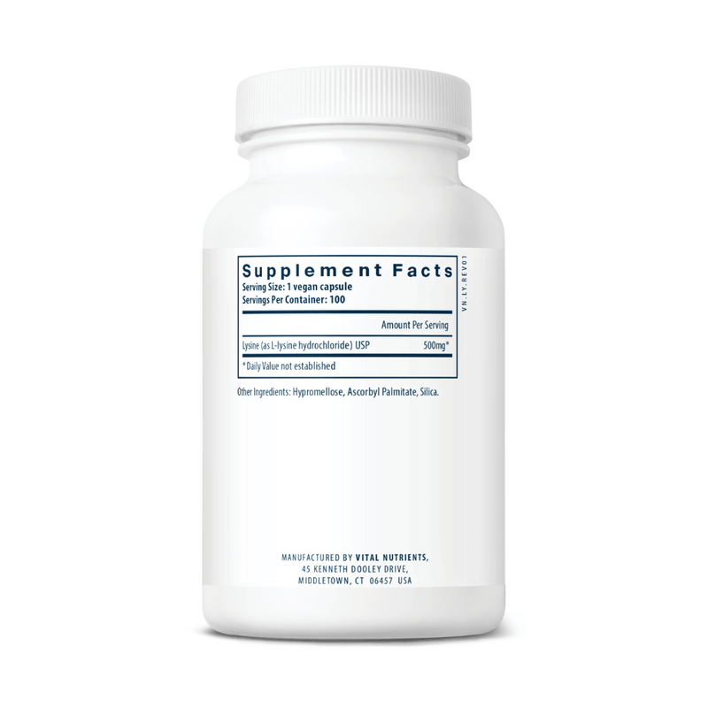 Lysine 500mg - 100膠囊 | Vital Nutrients