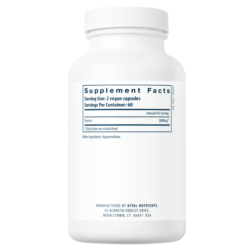 牛磺酸1000毫克- 120粒膠囊 | Vital Nutrients