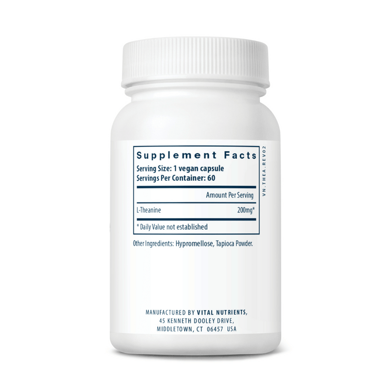 L-茶氨酸 200毫克 - 60粒膠囊 | Vital Nutrients