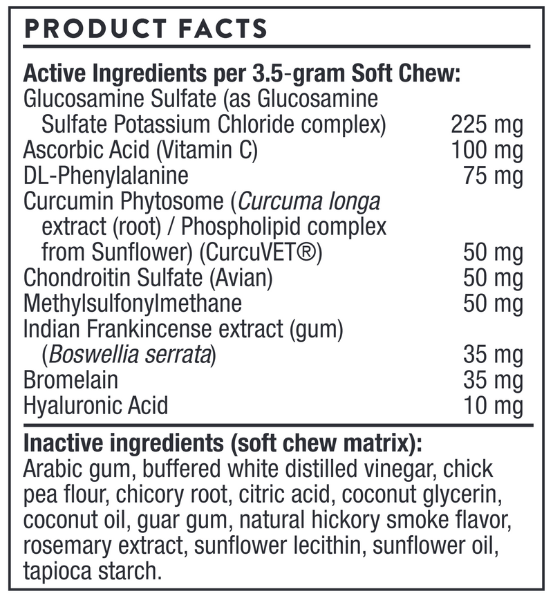 Joint Support Formula - 120 Chewables | Thorne Vet