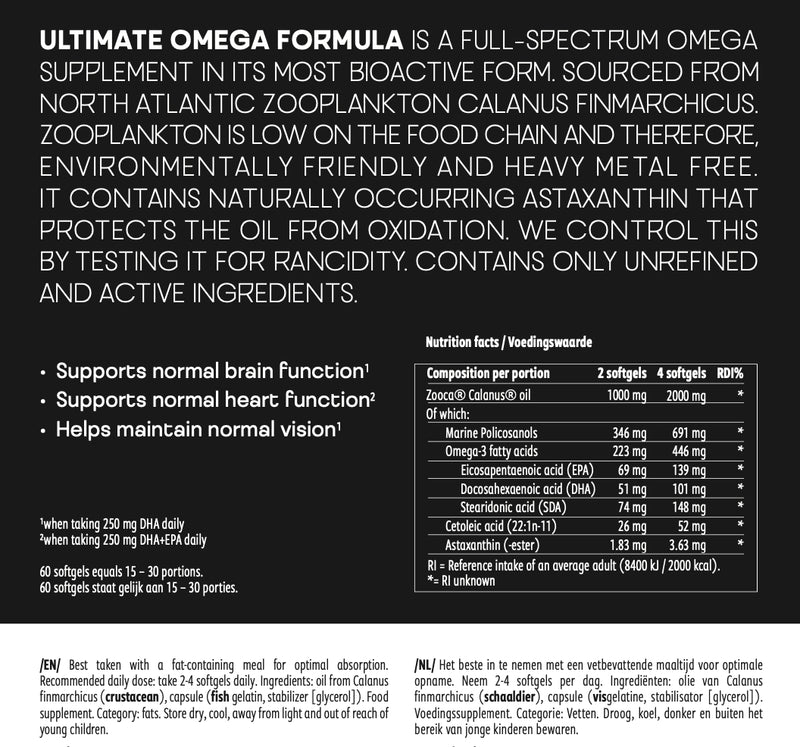 Ultimate Omega Formula -60 Softgels | NoordCode